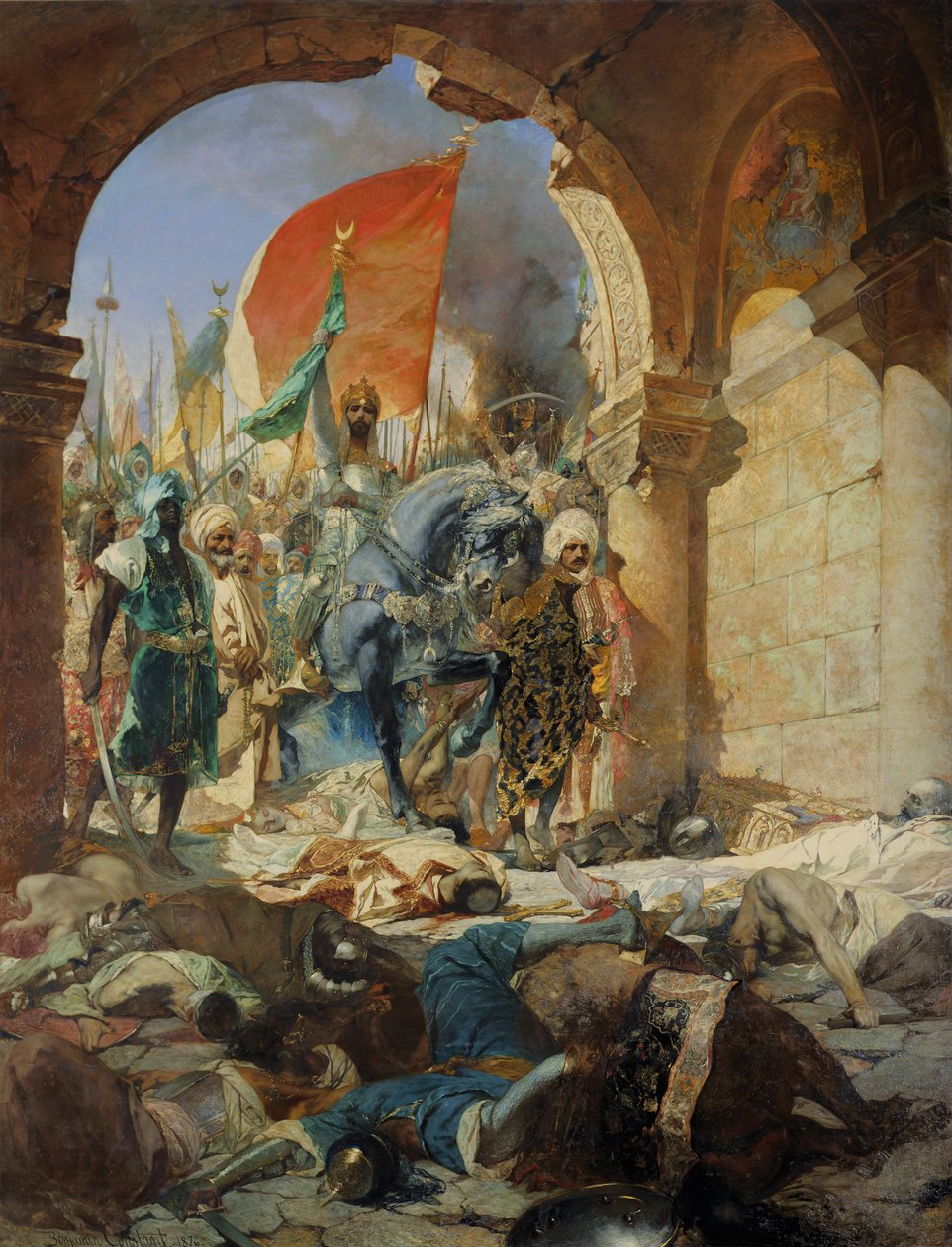 Einzug der Türken von Mohammed II. in Konstantinopel, 29. Mai 1453, 1876 von Jean Joseph Benjamin Constant