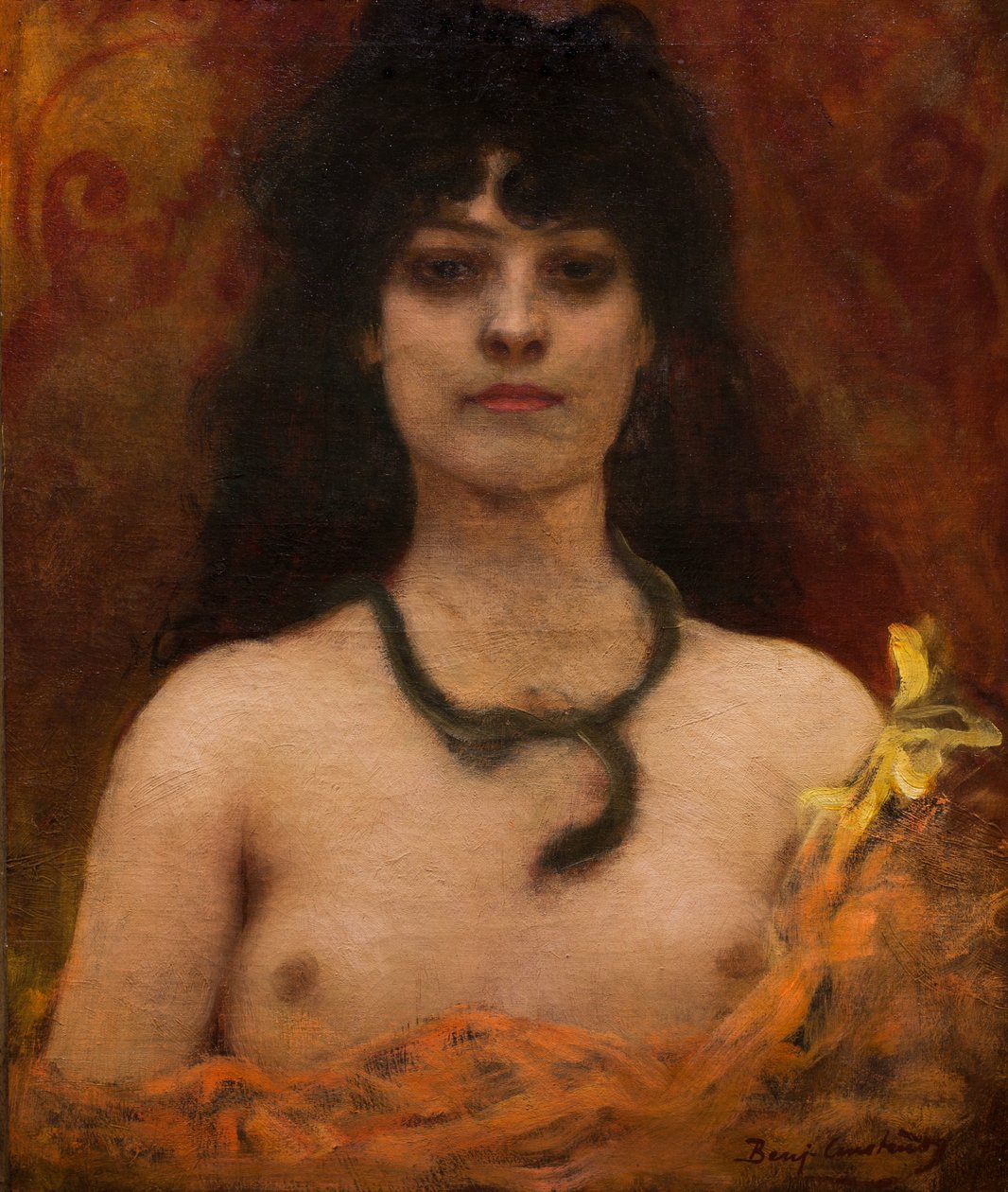 Orientalistisches Porträt einer nackten Frau, undatiert von Jean Joseph Benjamin Constant