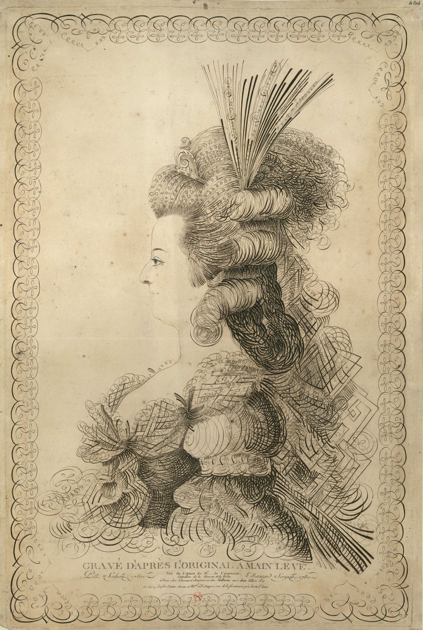 Porträt von Marie Antoinette 1755-1793, Erzherzogin von Österreich und Königin..., 1787 von Jean Joseph Bernard