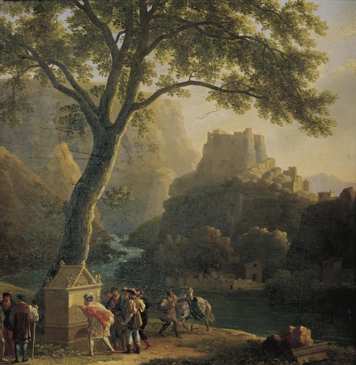 François I. an der Quelle von Vaucluse von Jean Joseph Xavier Bidauld