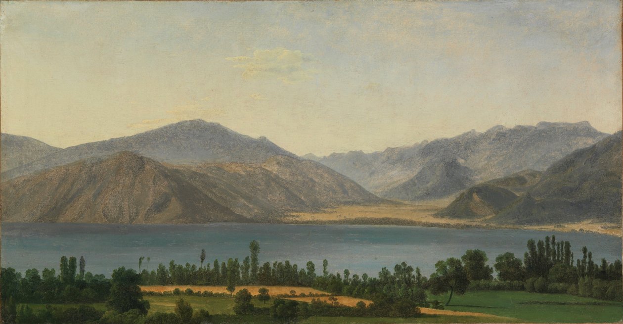 Der Fuciner See und die Abruzzen von Jean Joseph Xavier Bidauld