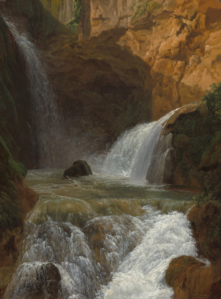 Ansicht der Wasserfälle von Tivoli von Jean Joseph Xavier Bidauld