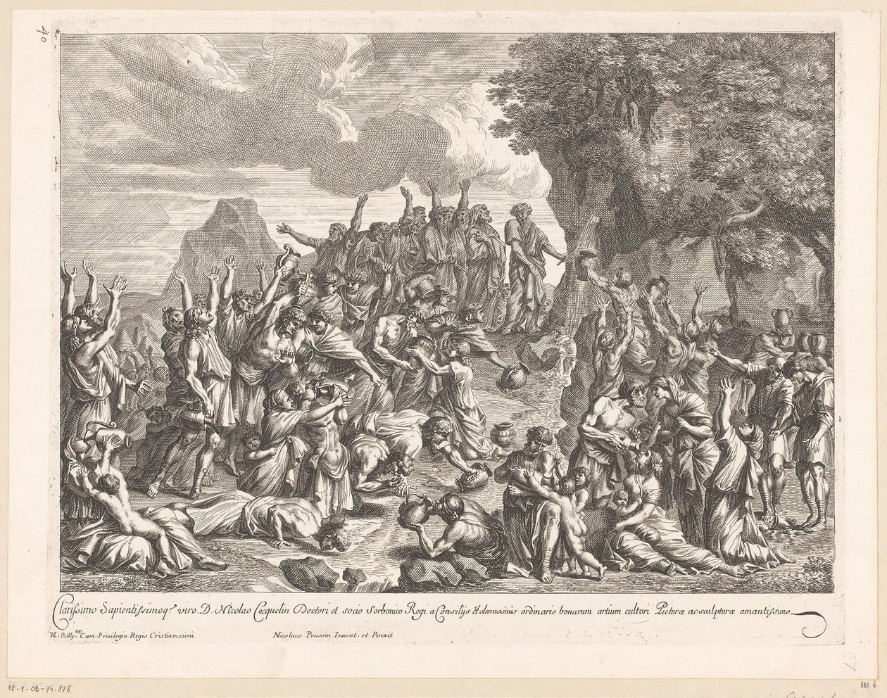 Moses schlägt Wasser aus dem Felsen von Jean Lepautre