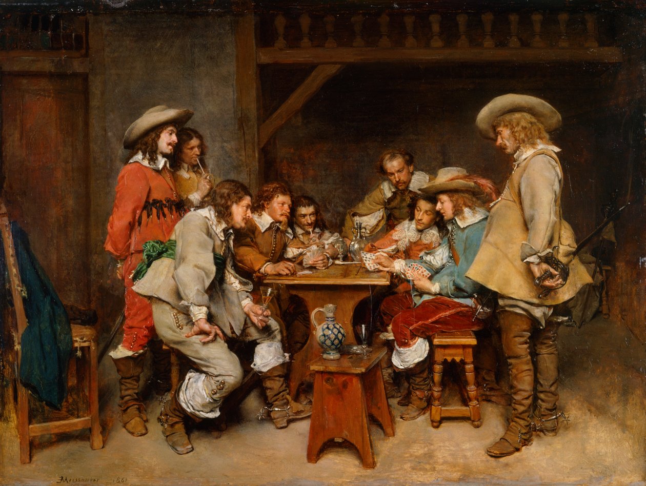 Unschuldige und Kartenbetrüger von Jean-Louis Ernest Meissonier