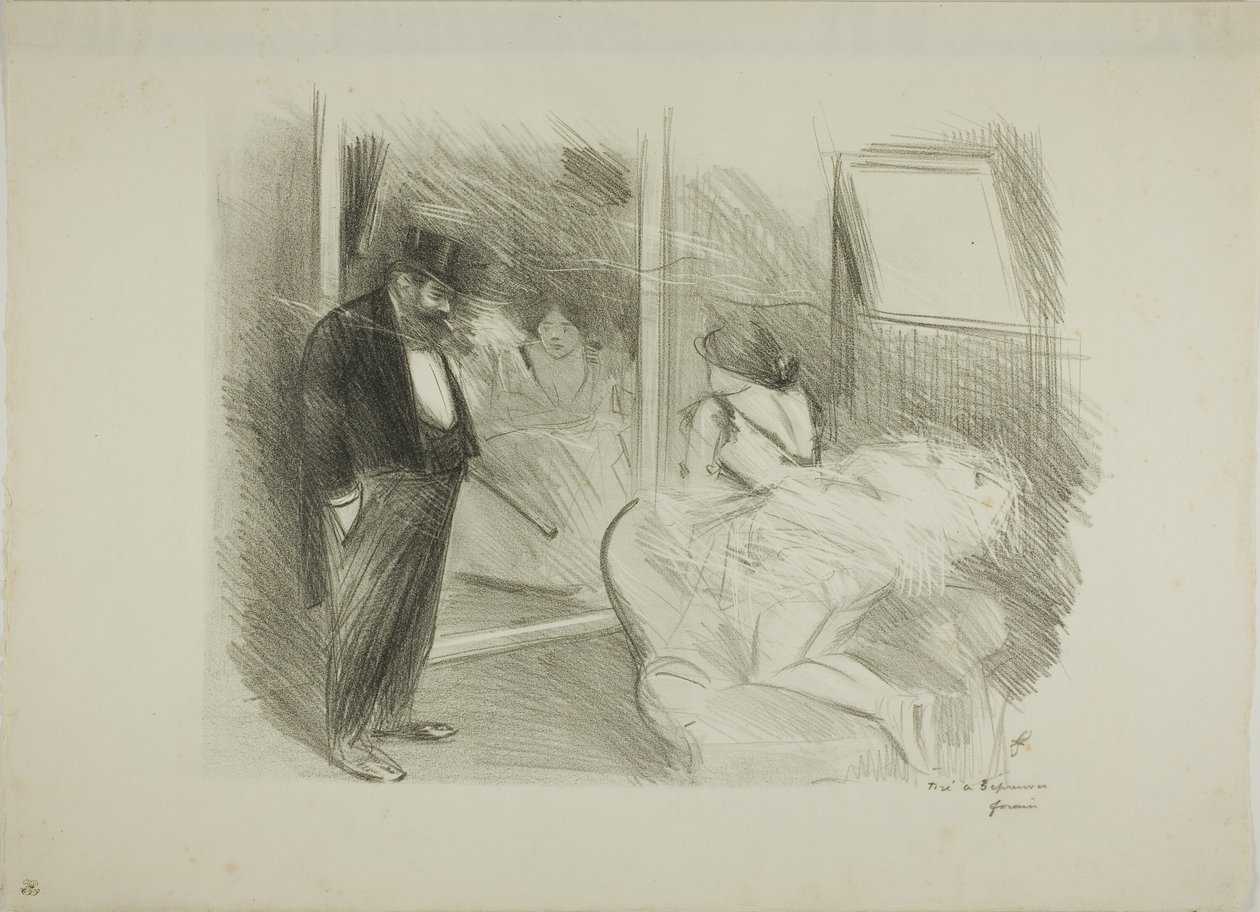 Ankleidezimmer der Tänzerin, Erste Platte von Jean Louis Forain