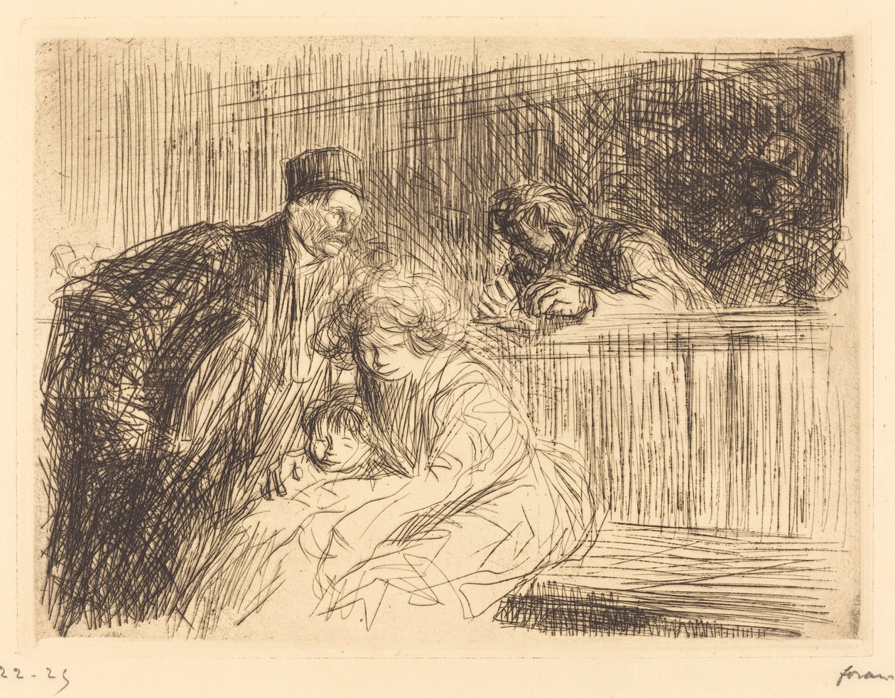 Der Anwalt spricht mit dem Gefangenen (zweite Platte) von Jean Louis Forain