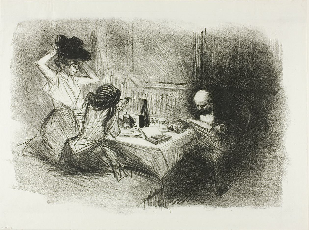Das private Speisezimmer, fünfte Platte von Jean Louis Forain