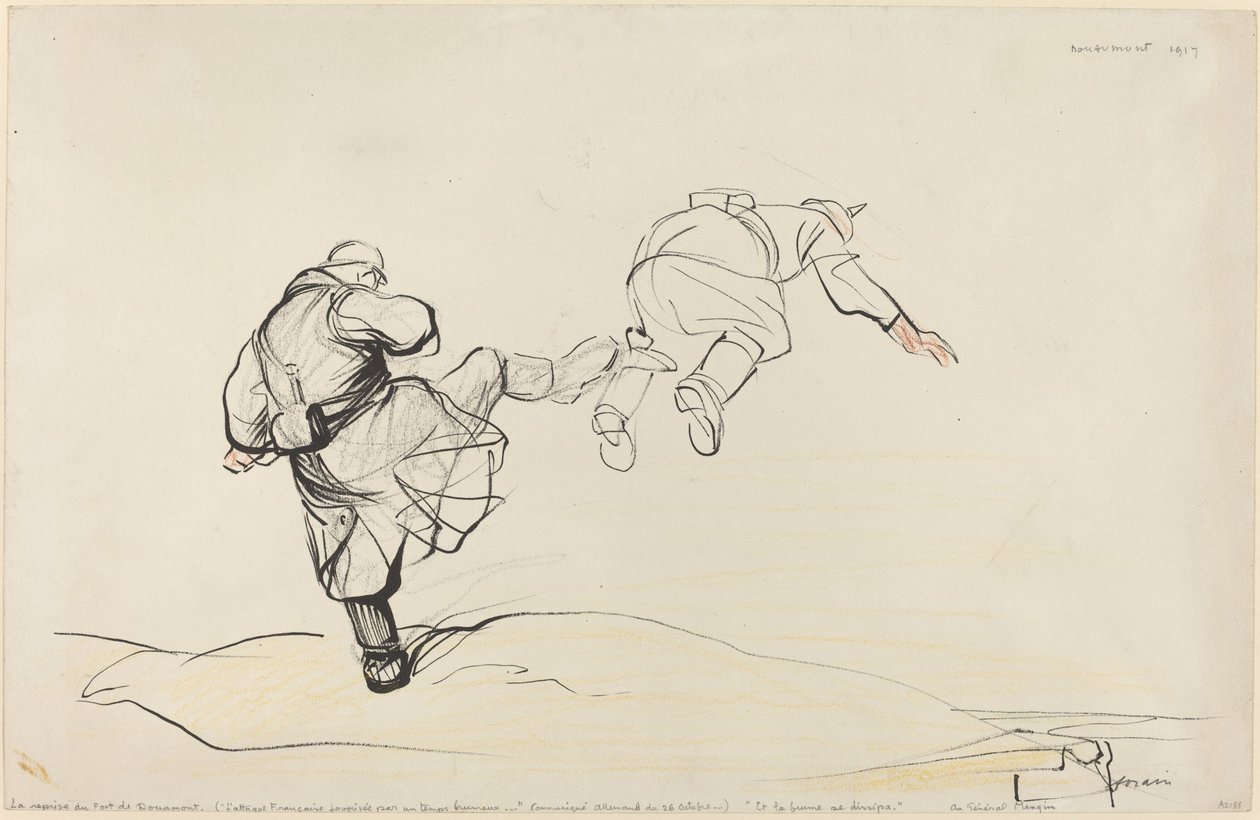 Die Einnahme von Fort Douaumont, wahrscheinlich 1916 von Jean Louis Forain