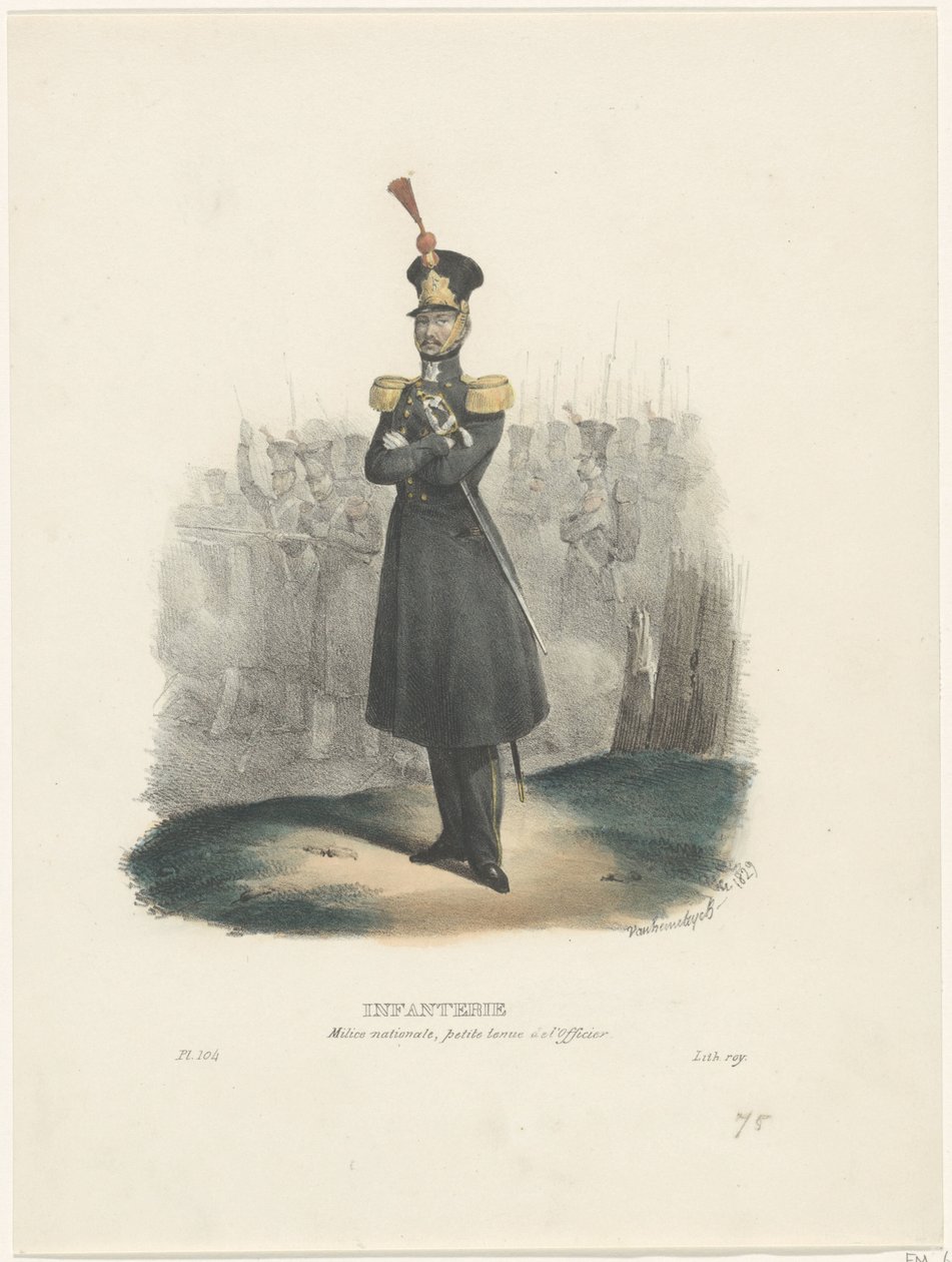 Offizier der Nationalen Miliz, 1829 von Jean Louis Van Hemelryck