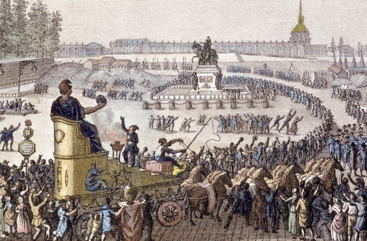 Erste Feier der Freiheit in Paris am 15. April von Jean Louis the Younger Prieur