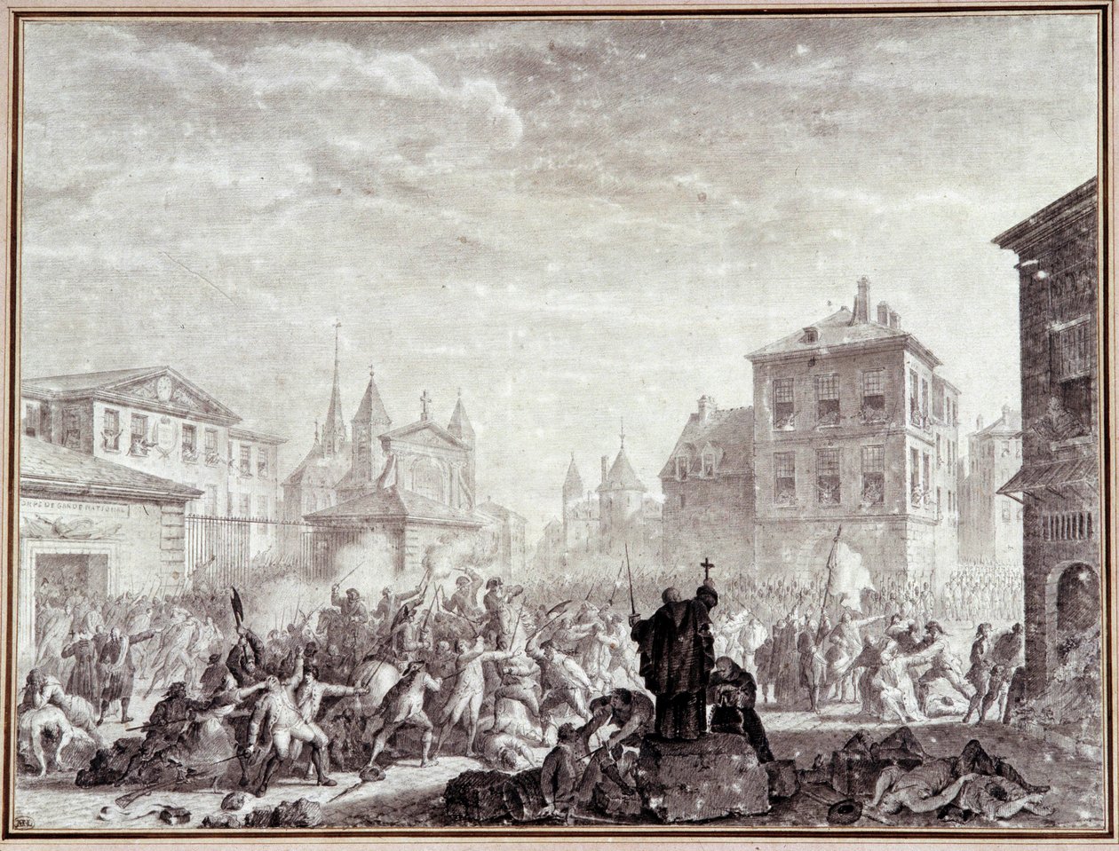 Französische Revolution: Massaker an Patrioten in Montauban von Jean Louis the Younger Prieur
