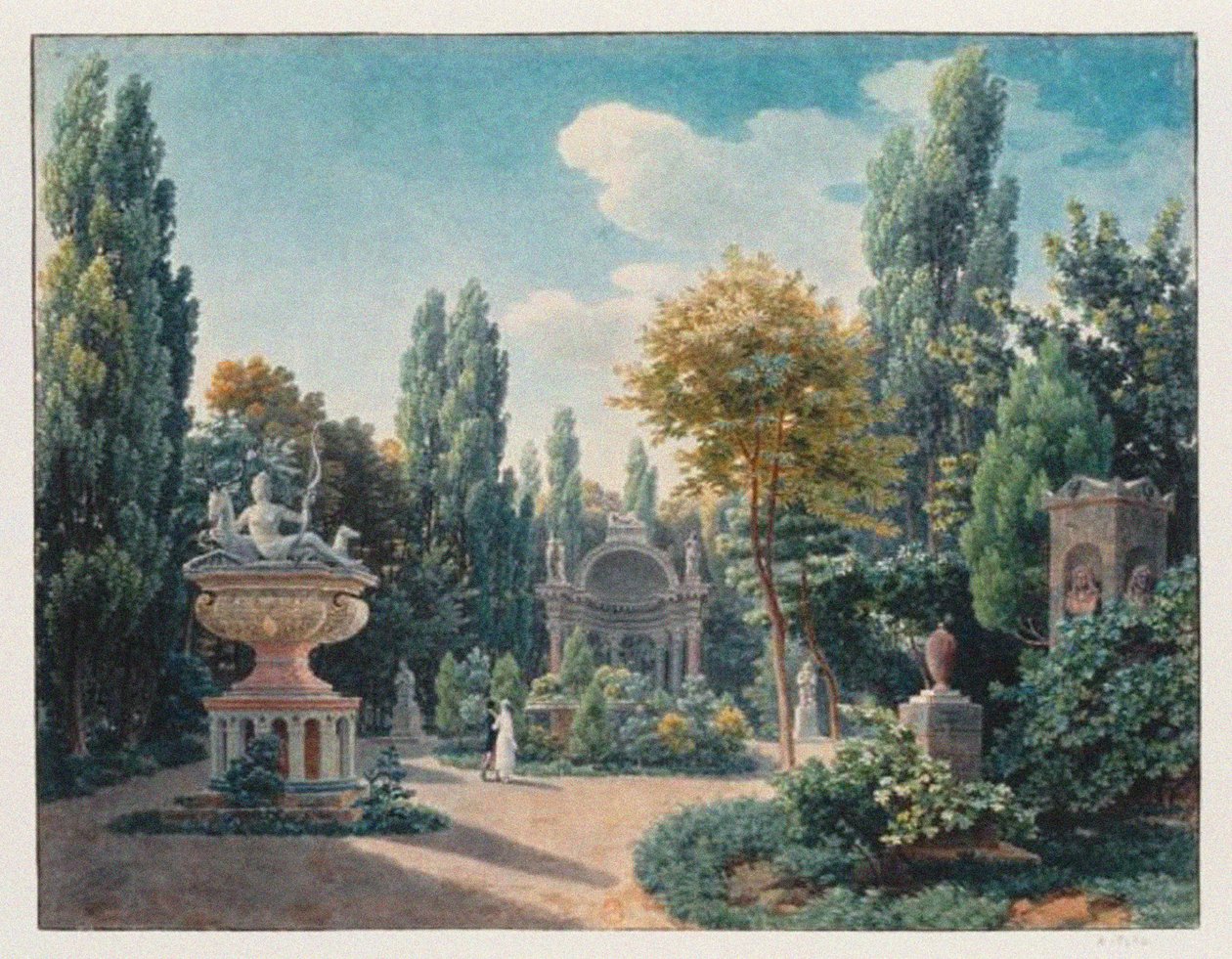 Denkmal von Diane de Poitiers im Jardin du cloître des Petits-Augustins, 1815 von Jean Lubin Vauzelle