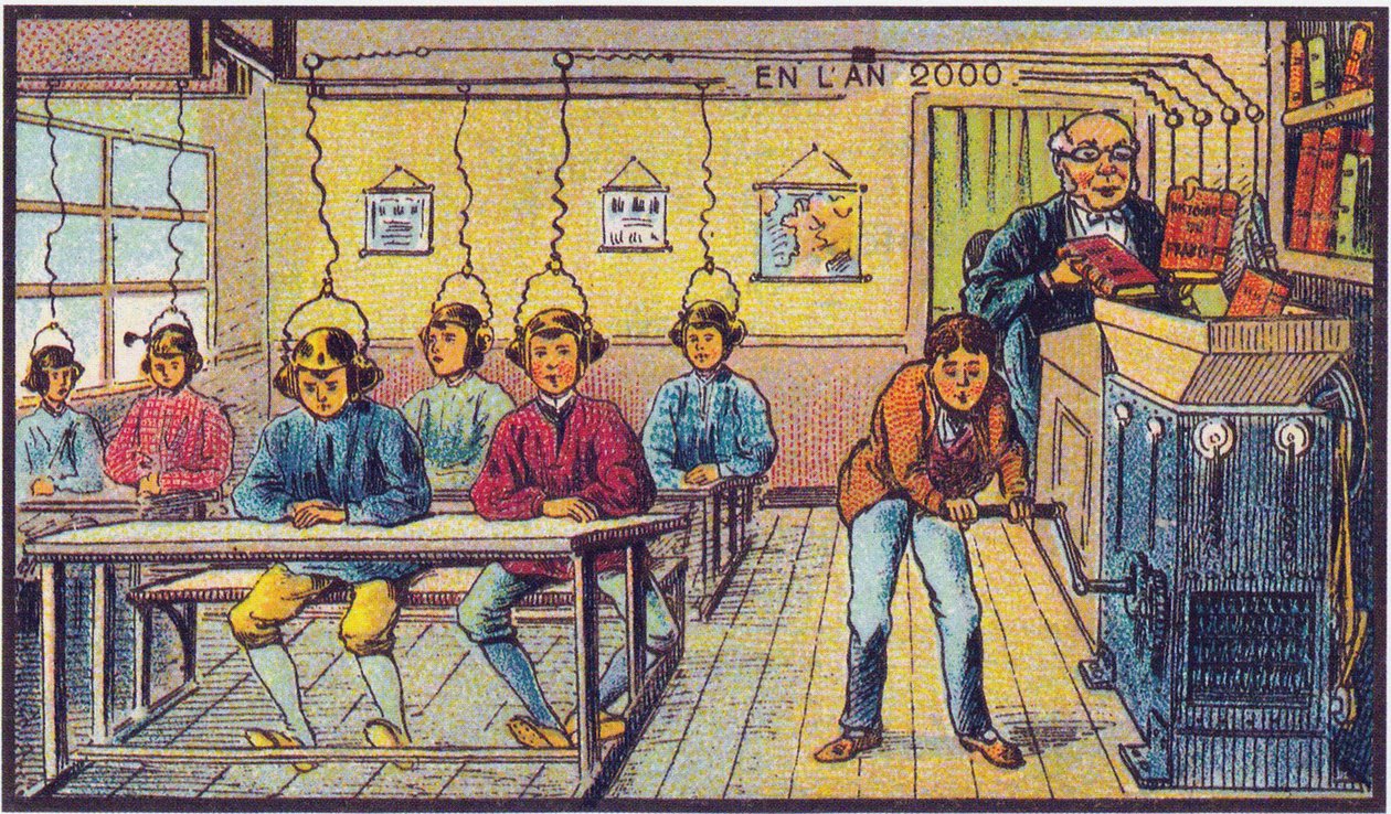 In der Schule. Aus der Serie Visionen des Jahres 2000, 1899 von Jean Marc Côté