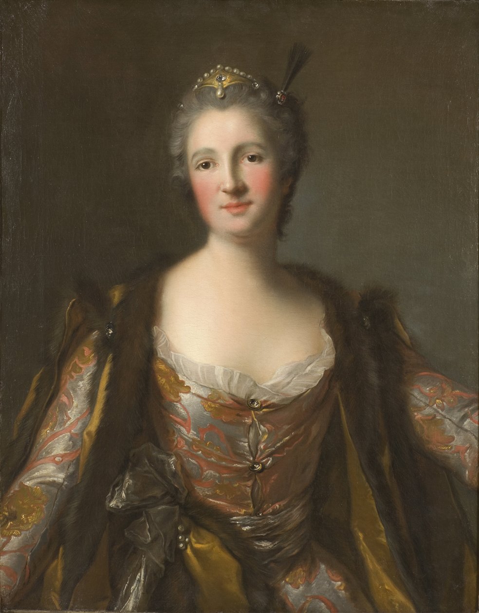 Marquise de Broglie (1718-1777), geborene Freiin von Besenval von Brunstatt, als Sultanin von Jean Marc Nattier