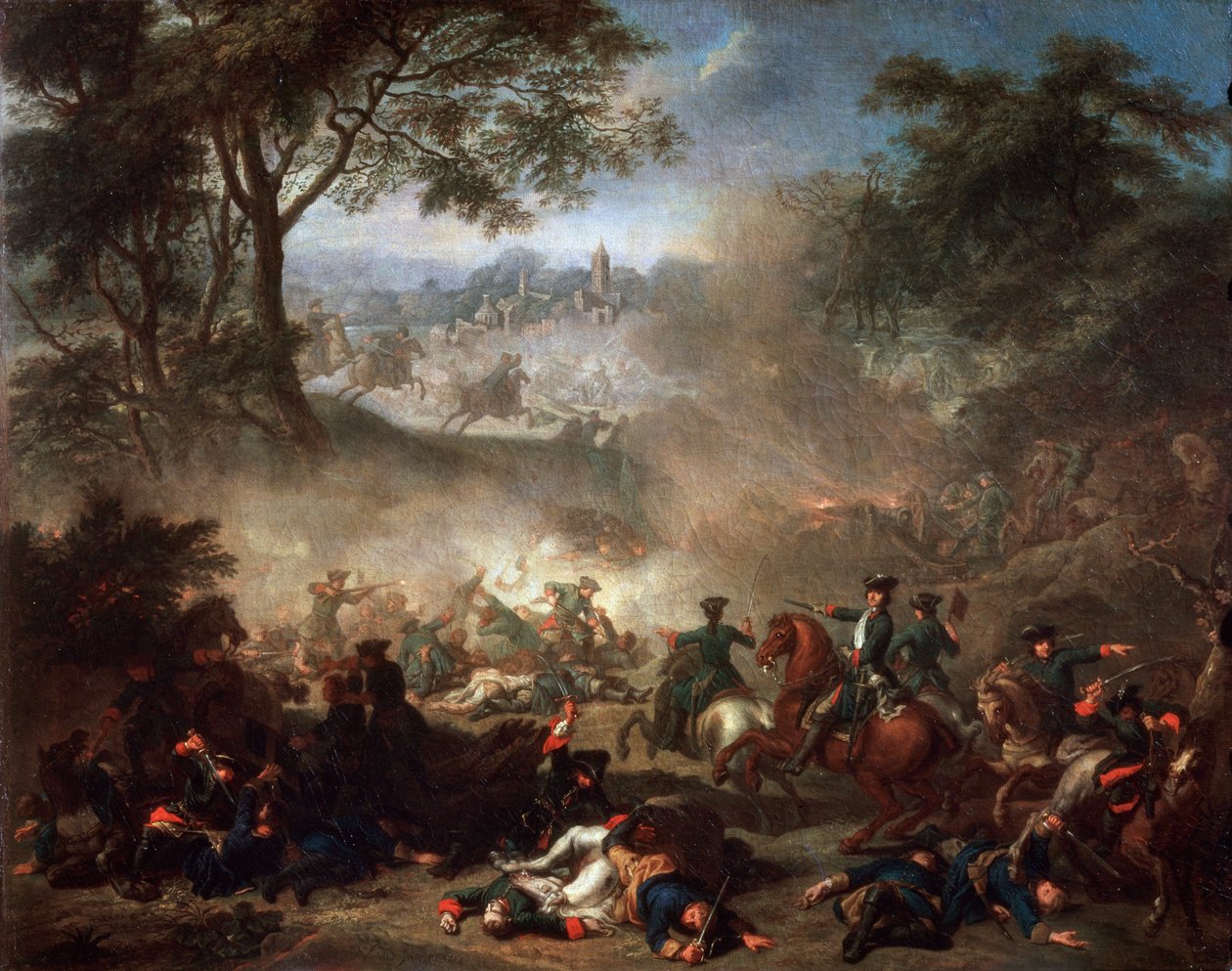 Die Schlacht von Lesnaya von Jean Marc Nattier