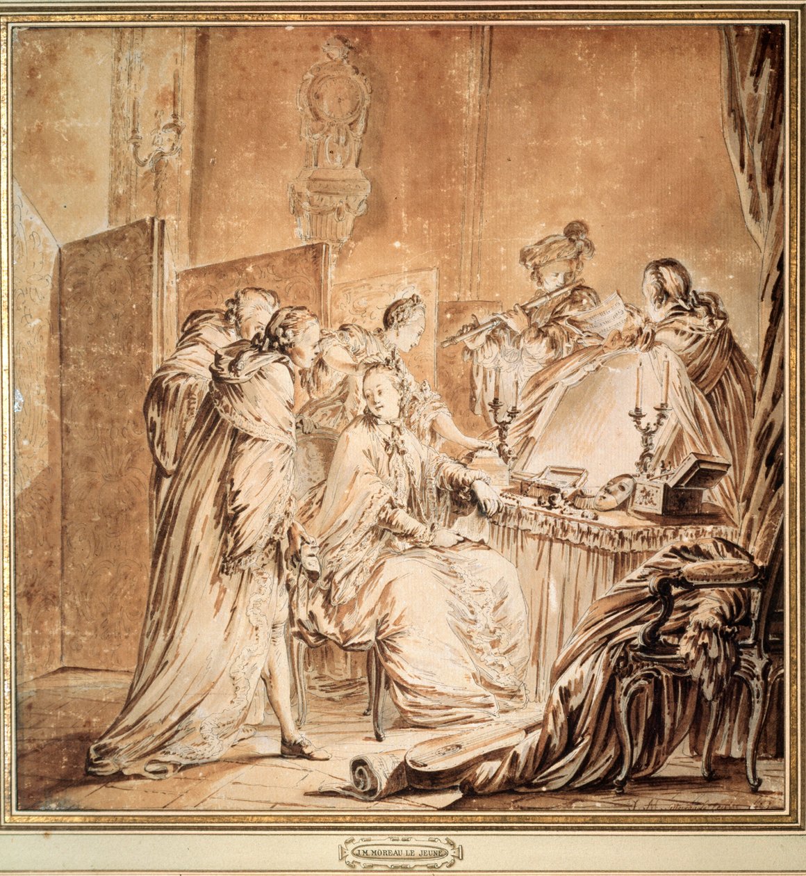 Vor dem Kostümball, 1762 von Jean Michel the Younger Moreau