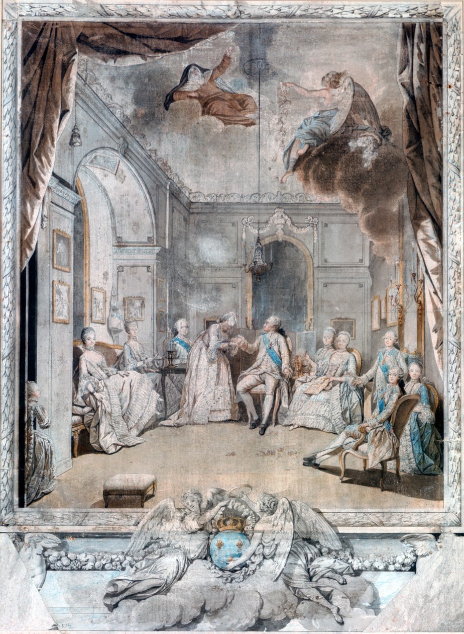 Mme Louise verabschiedet sich von ihrem Sohn, 1772 von Jean Michel the Younger Moreau