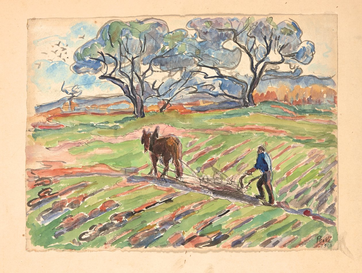 Die Ebene von Bormes, Var von Jean Misceslas Peske