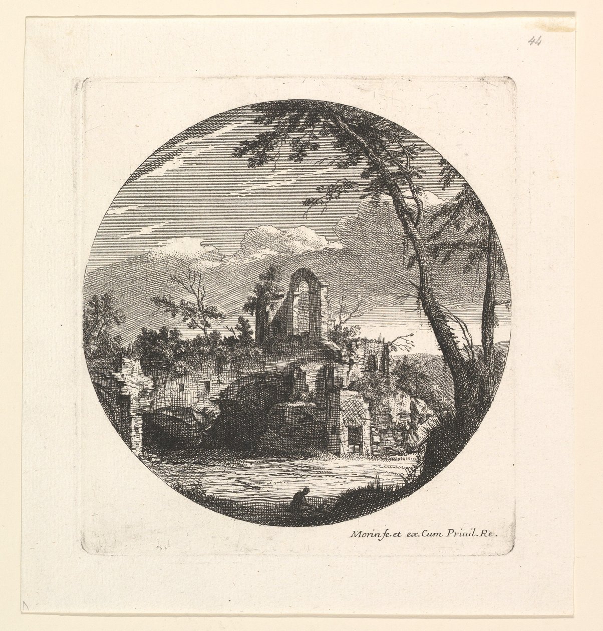 Die Ruinen im Hintergrund von Jean Morin