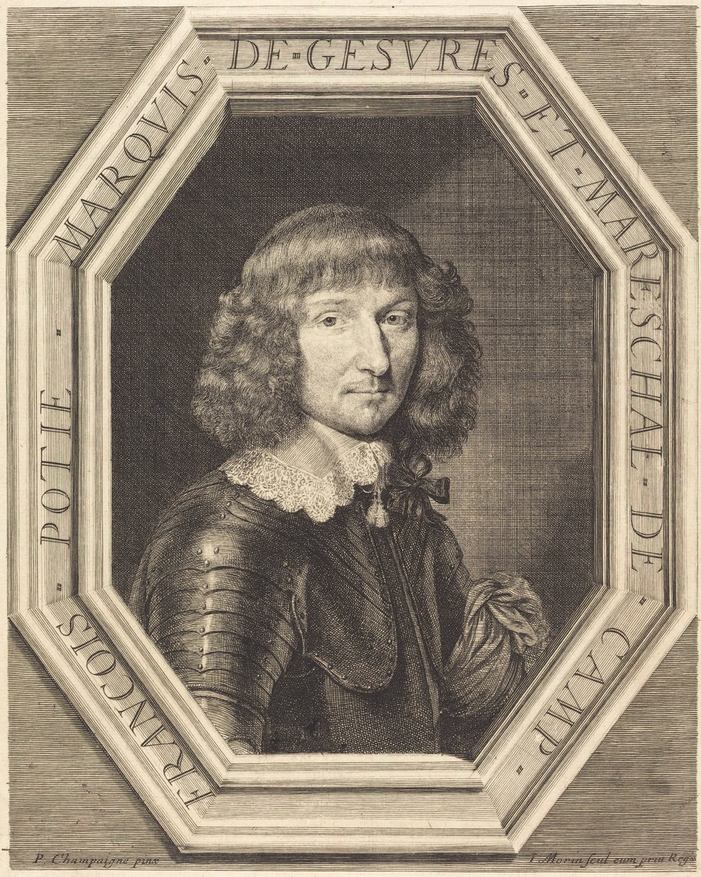 François Potier, Marquis de Gevres von Jean Morin after Philippe de Champaigne