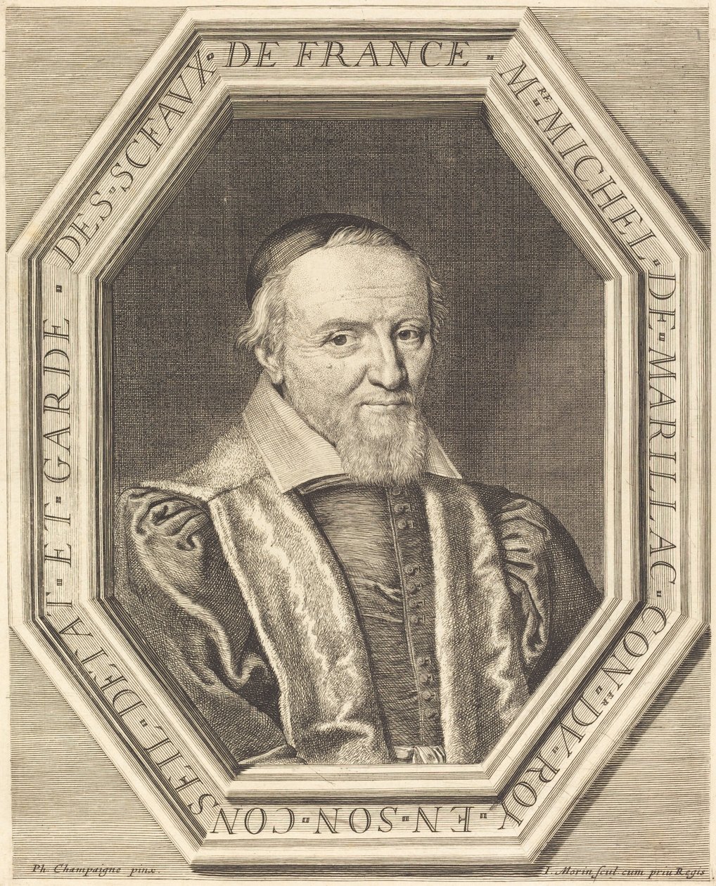 Michel de Marillac von Jean Morin after Philippe de Champaigne