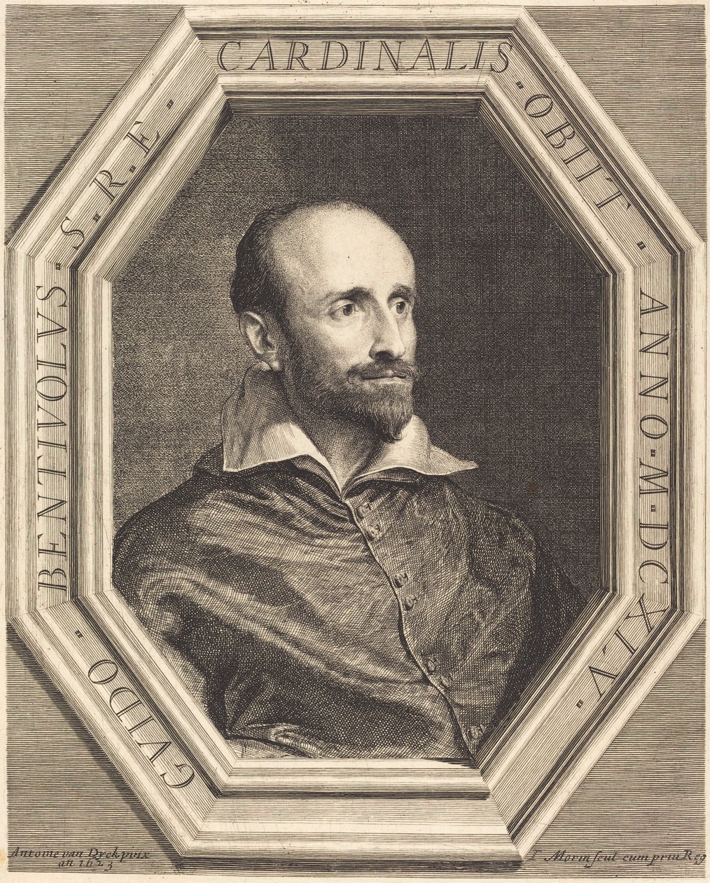 Kardinal Guido Bentivoglio von Jean Morin, after Sir Anthony van Dyck