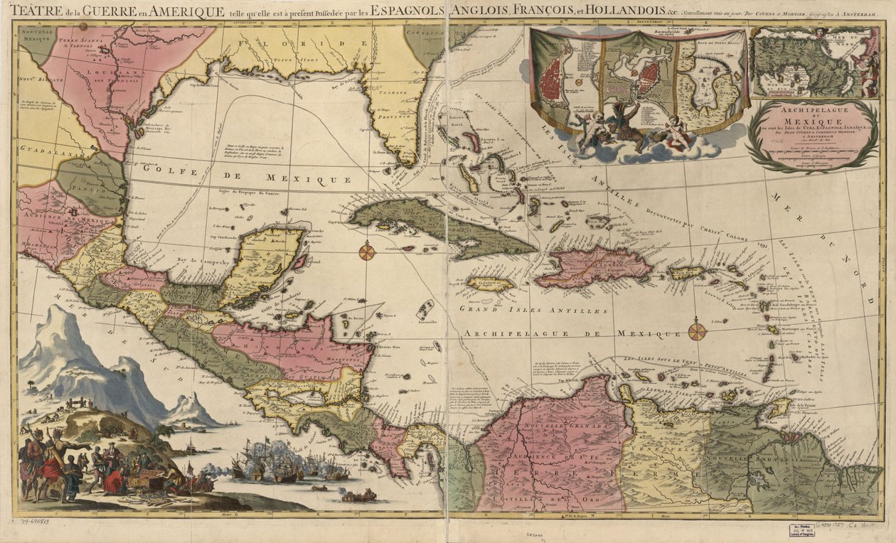 Archipel von Mexiko mit den Inseln Kuba, Hispaniola, Jamaika usw. von Jean; Mortier Cóvens