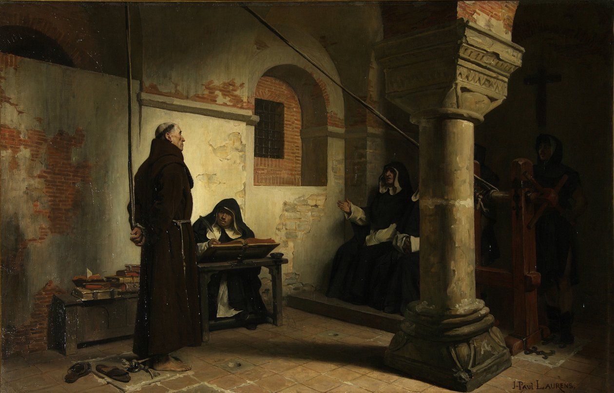 Bernard Délicieux vor dem Inquisitionstribunal von Jean Paul Laurens