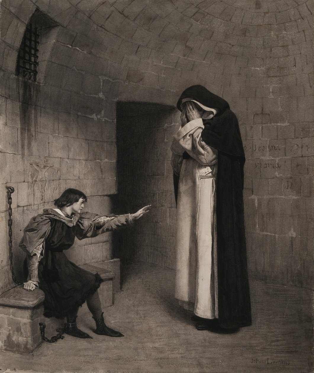 Jean-Paul Laurens - Meister Pierre im Kerker von Jeanne d