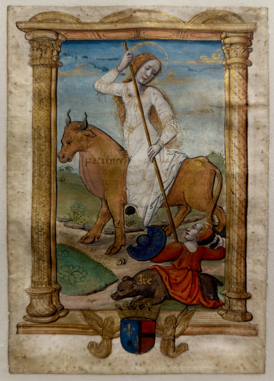 Geduld, Ire. Die Rondeaux der Tugenden, nach 1515 von Jean Pichore