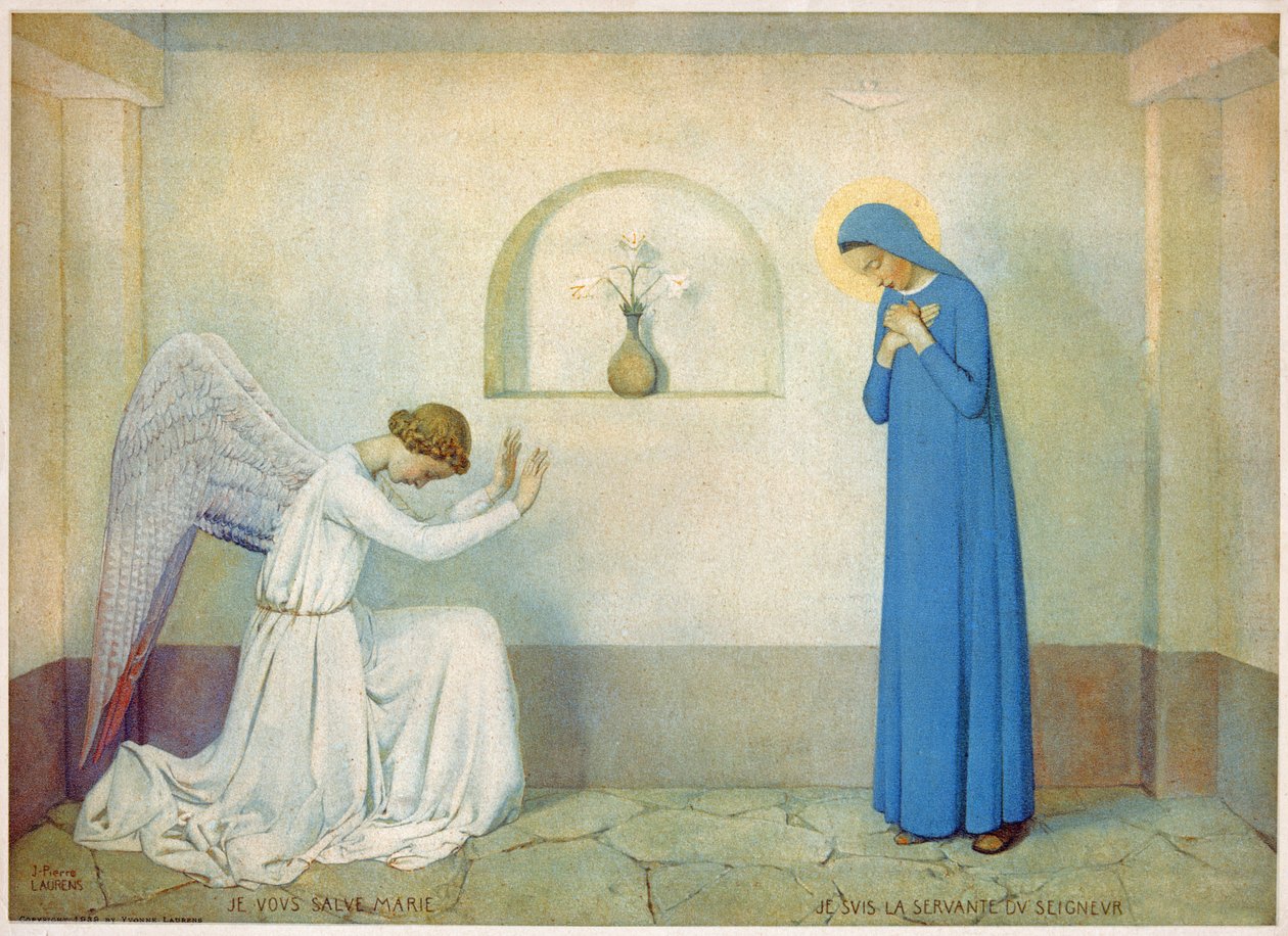 Verkündigung an die Jungfrau. (Gravur, ca. 1920) von Jean Pierre Laurens