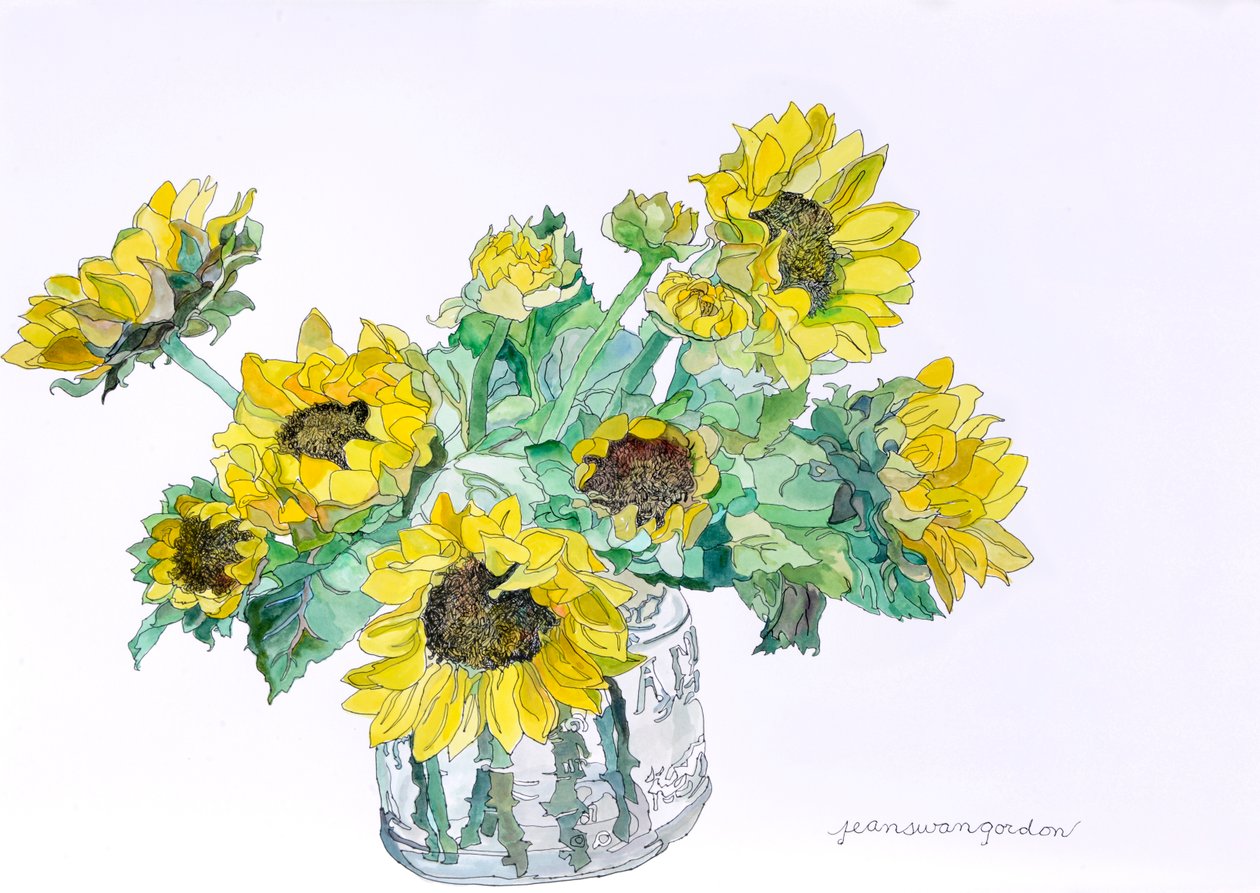 Sonnenblumen, 2007 von Jean Swan Gordon