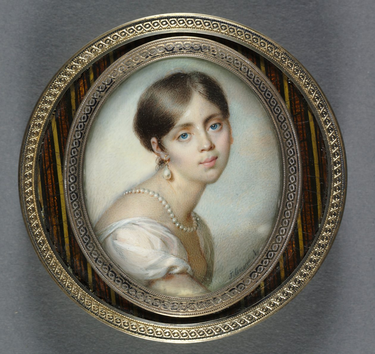 Porträt einer jungen Frau in Weiß, 1805 von Jean Urbain Guerin