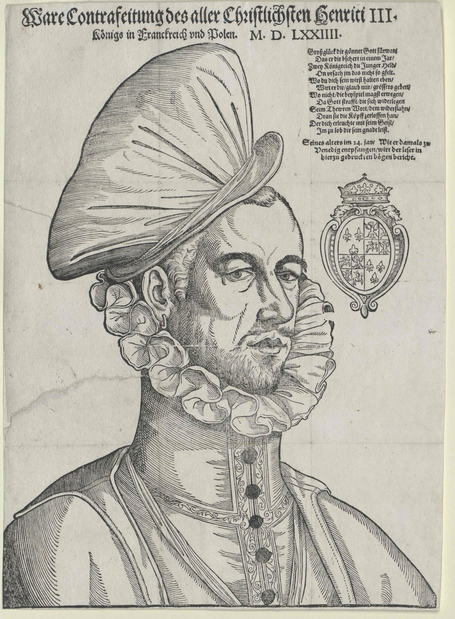 König von Frankreich Heinrich III. von Jean de (after) Court