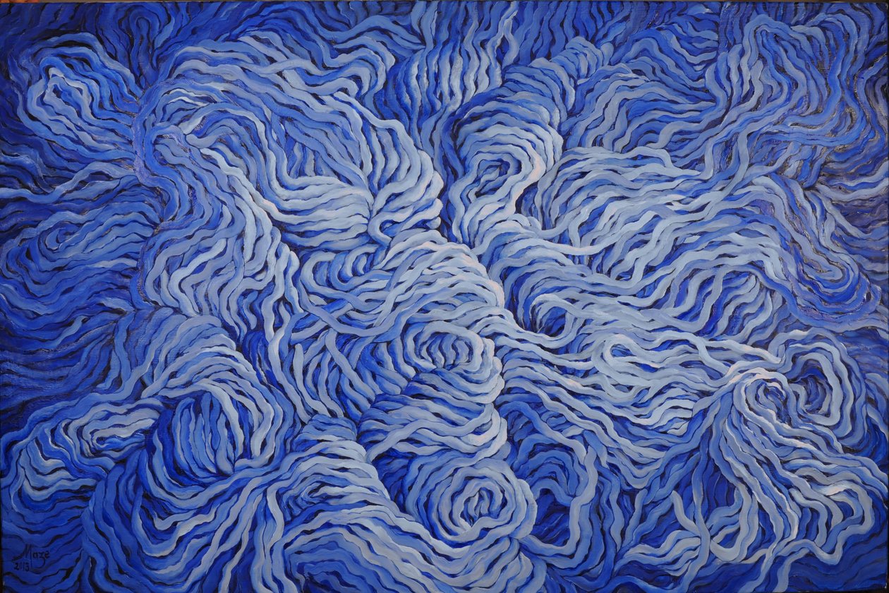 Wollmarineblau, 2013 von Jeanne Maze