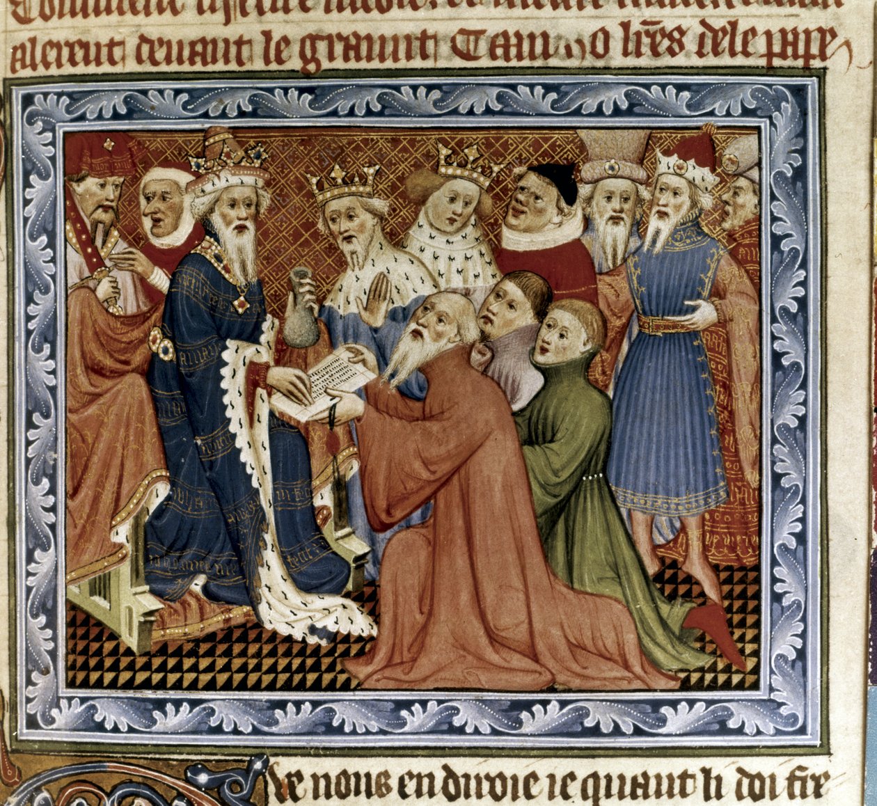 Marco Polo kommt am Hofe von Kublai Khan an, ca. 1338-1410 von Jehan de Grise