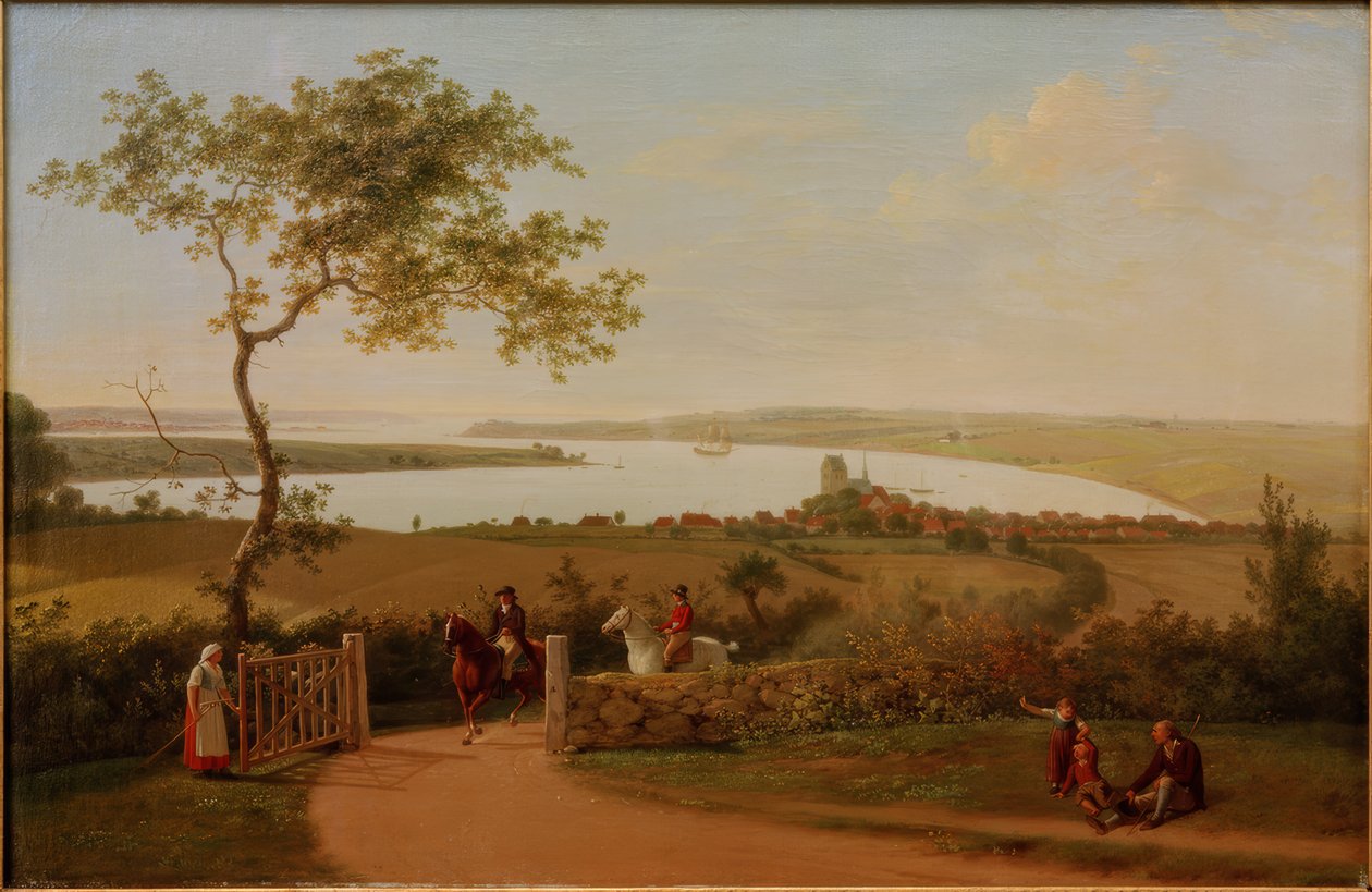 Blick über den Kleinen Belt von einer Anhöhe bei Middelfart von Jens Juel