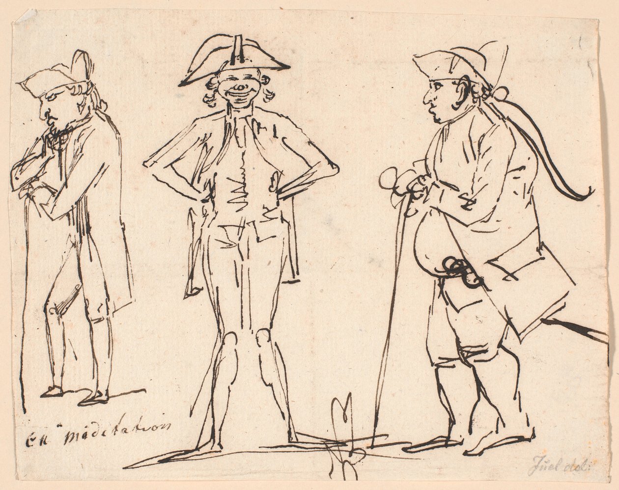 Meditation. Karikaturen von Clemens, Juel und Charles Bonnet von Jens Juel