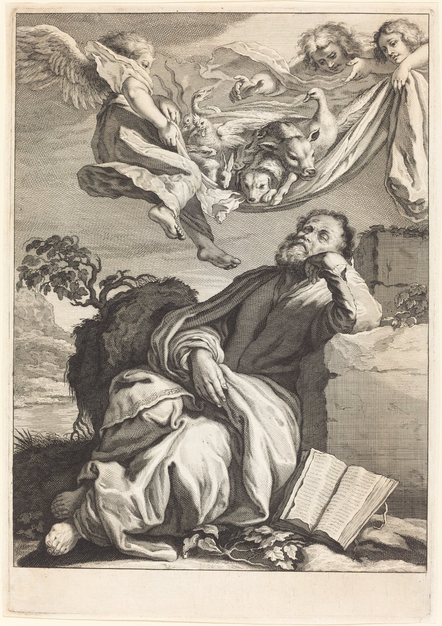 Der Traum des Heiligen Petrus von Jeremias Falck after Johann Liss