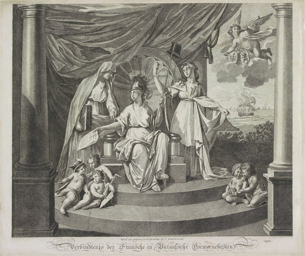Allegorie auf die Allianz mit Frankreich, 1795 von Jeremias Snoek