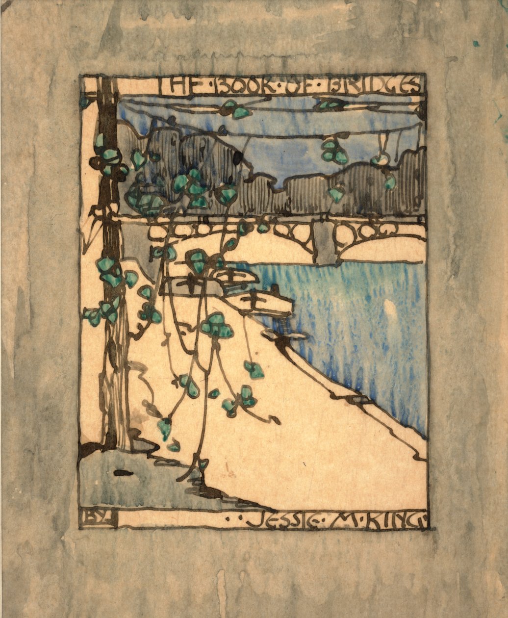 Frontispiz für "Das Buch der Brücken", ca. 1911 von Jessie Marion King