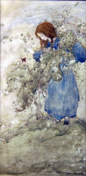 Mädchen und Schmetterling von Jessie Marion King
