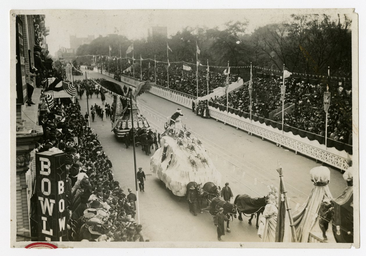 Historische Parade: Gesamtansicht Central Park St. Nicholas Float von Jessie Tarbox Beals
