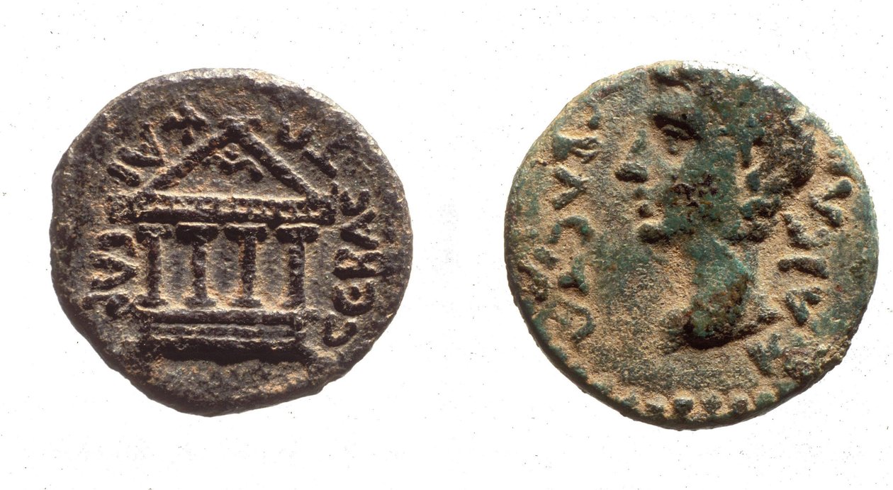 Münzen von Herodes Philippus II., ca. 4 v. Chr. - 34 n. Chr. von Jewish School