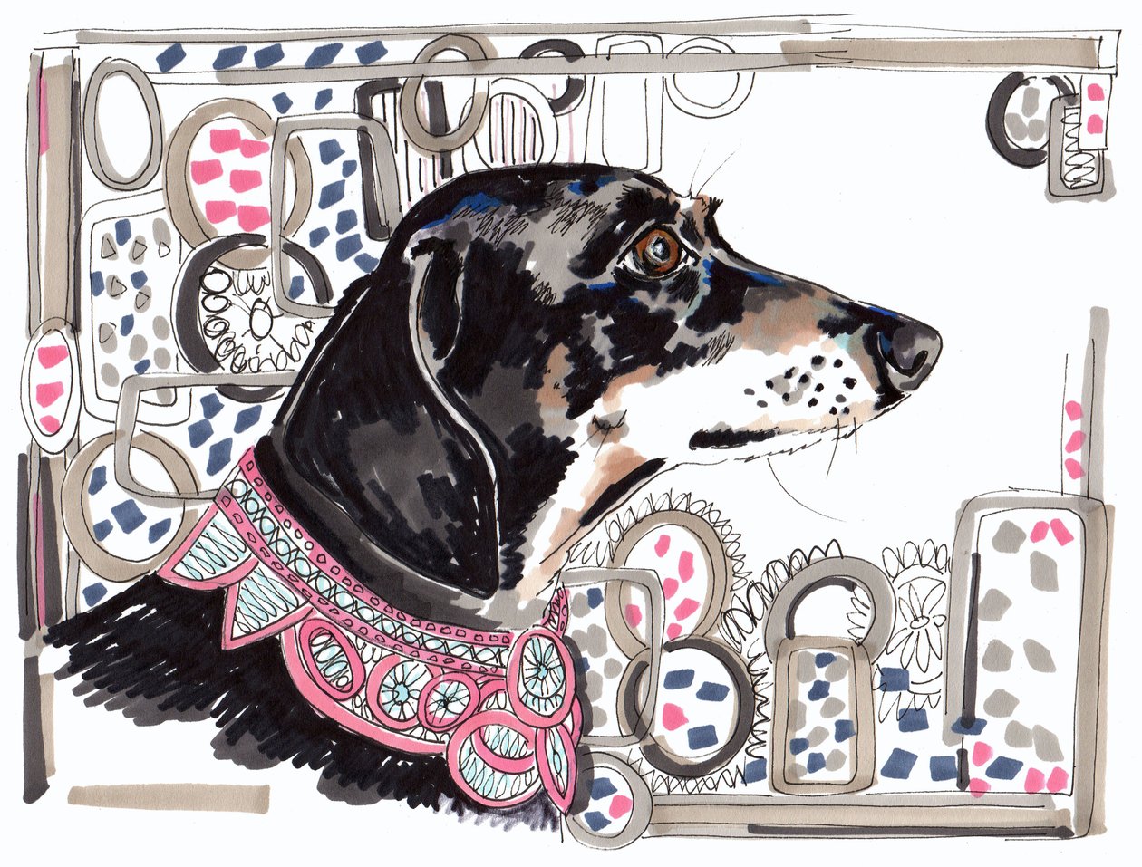 Lacey der Dackel, 2013 von Jo Chambers