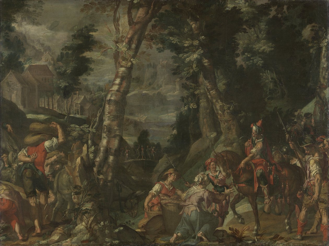 Begegnung zwischen David und Abigail von Joachim Anthonisz. Wtewael