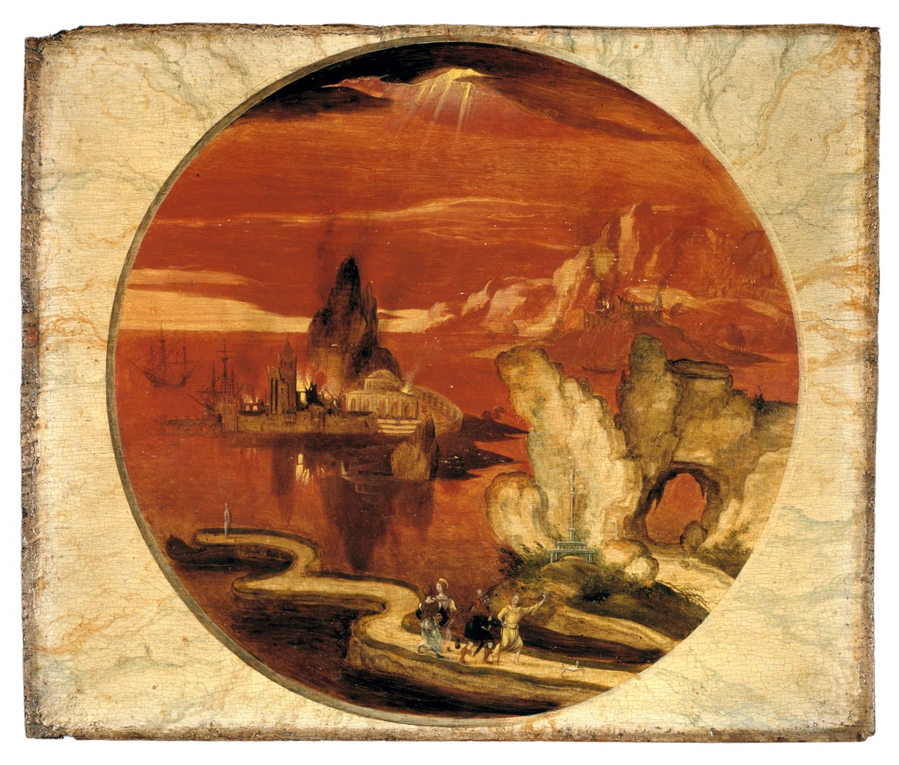 Sodom und Gomorra in Flammen von Joachim Patenier