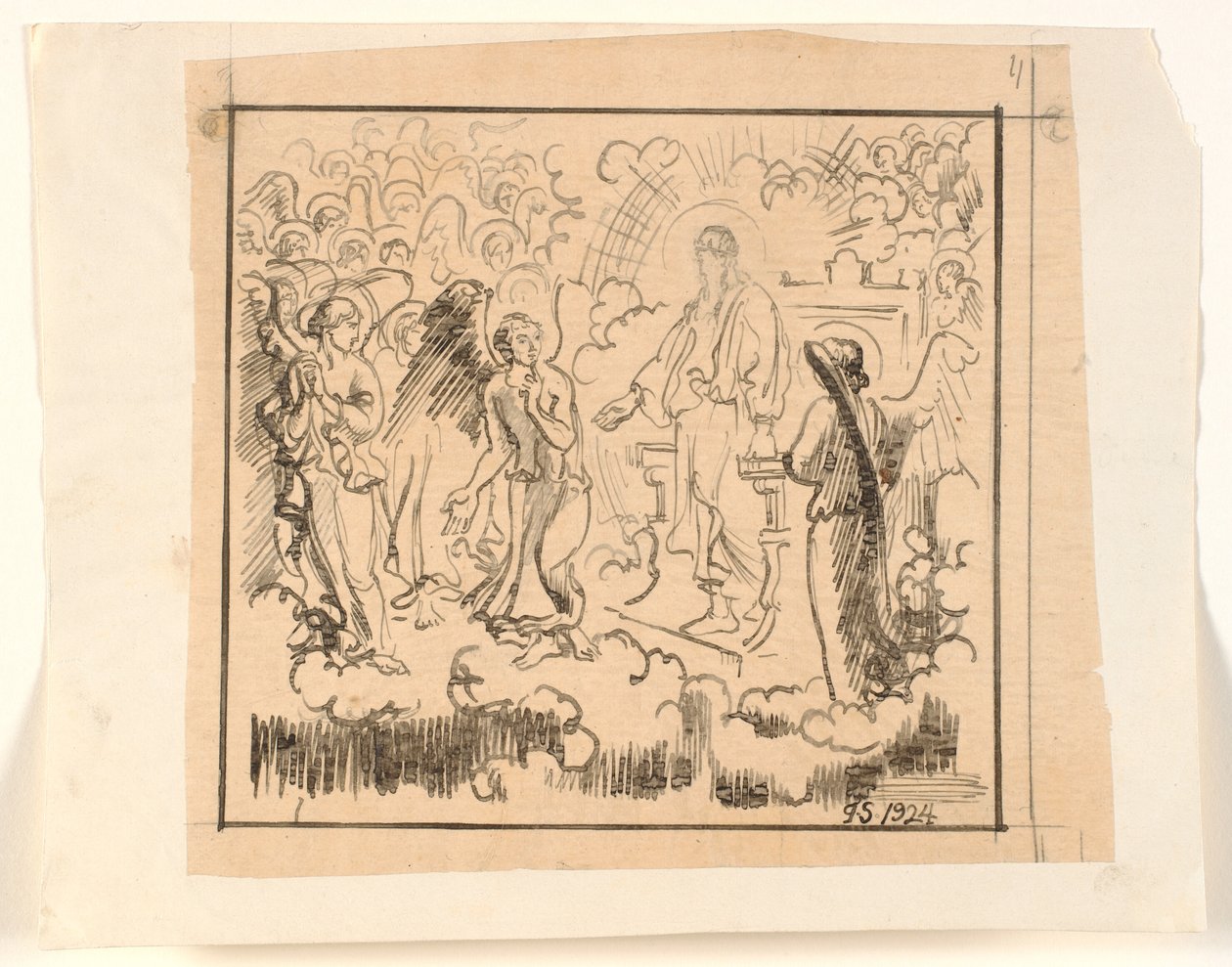 Die Engel auf dem Thron des Herrn von Joakim Frederik Skovgaard