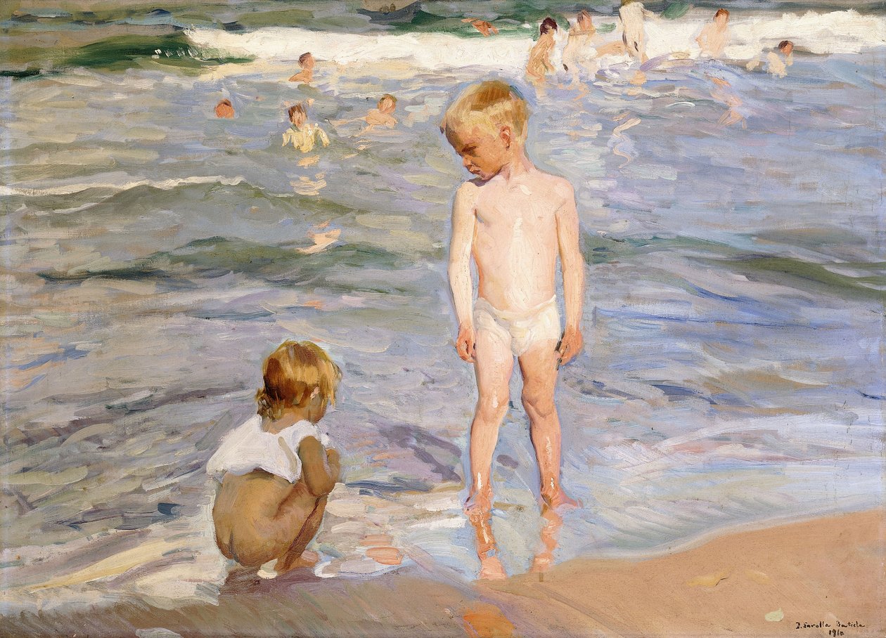 Nachmittagssonne, Strand von Valencia, 1910 von Joaquín Sorolla