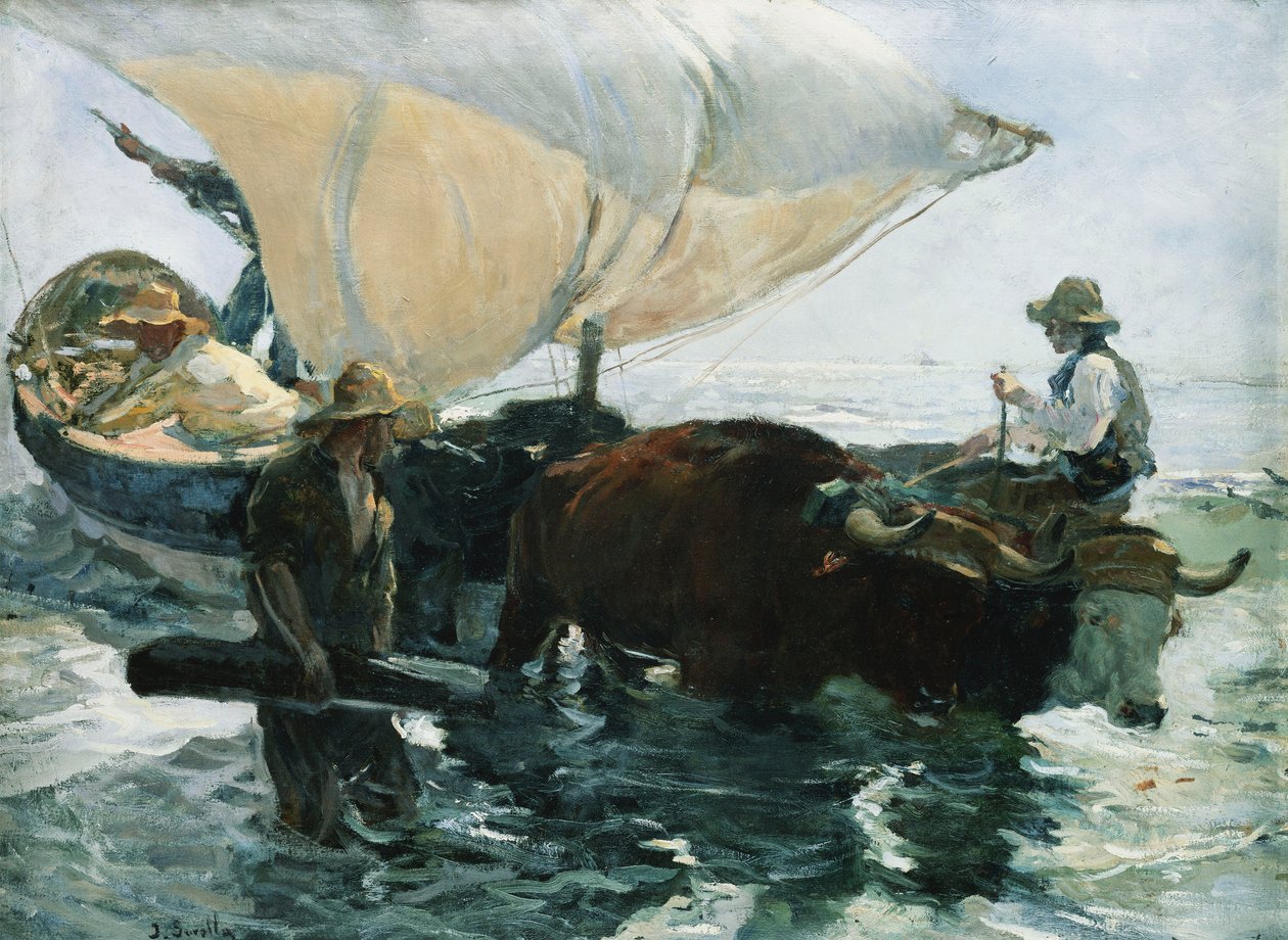 Die Rückkehr vom Fischen von Joaquín Sorolla